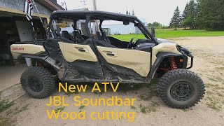 Can Am Commander Max XTP JBL Rallybar XL food plot progress and cutting more wood [upl. by Welch864]