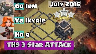 How to 3 STAR MAX TH9 with Low Hero GoVaHo  TH9 3 Star War Attack Strategy [upl. by Vatsug64]