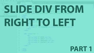 How to create div slide from right to left part 1 [upl. by Randee9]