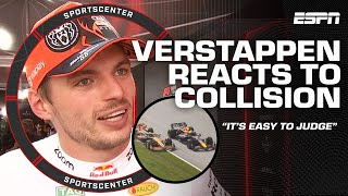 Max Verstappen denies causing Lando Norris collision in Austria  ESPN F1 [upl. by Idissak555]