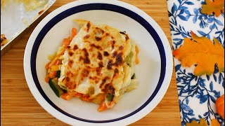 LASAGNA with Vegetables ⭐ Easy and Delicious Pasta Dish  Blue and White Recipes [upl. by Venator791]