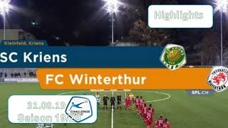 Highlights SC Kriens vs Fc Winterthur  310819 [upl. by Salomi515]