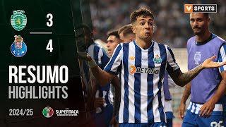 Resumo Sporting 34 FC Porto Supertaça 2425 [upl. by Ik]