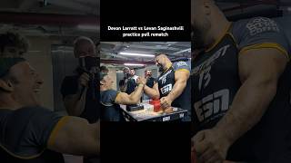 Devon Larratt vs Levan Saginashvili practice pull before East vs West 13 armwrestling [upl. by Tobey]