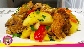 Картошка со свининой в духовке Лучшая картошка с мясом в рукаве [upl. by Andree]