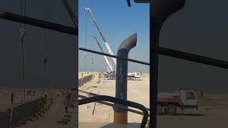 saudi arabiya pipe line aramco work sideboom crane excavator viral trending construction [upl. by Lindsley]