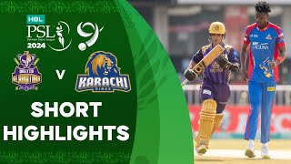 Short Highlights  Quetta Gladiators vs Karachi Kings  Match 22  HBL PSL 9  M1Z2U [upl. by Morice]