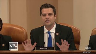 Matt Gaetz Slam of Hunter Biden Backfires  The View [upl. by Munshi]