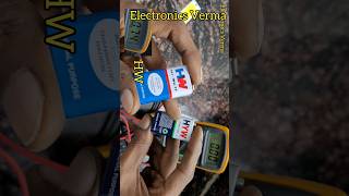 9v battery Multimeter Testing voltage and ampere  Electronics Verma [upl. by Akinnor]