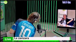 Cruciani con la maglia del Napoli quotspero che vinca lo scudettoquot  La Zanzara 13122022 [upl. by Eehc62]