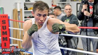 Golovkin vs Wade Full Video Gennady Golovkin Complete Media Workout Video [upl. by Sibby]