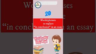 Words To Replace “Conclusion” in an Essay  Essay  Speech  Paragraph Writing [upl. by Okoyk]