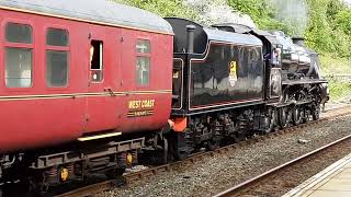 44871 leaves Hellifield Station with the Cumbrian mountain express Saturday 11th May [upl. by Seale919]