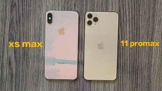 iPhone xs max vs iPhone 11 promax speed test [upl. by Yelkcub]