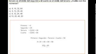 Examen SNNA  Matemáticas  50 Ejercicio 10 de 40  Problemas Propuestos [upl. by Nylaf152]