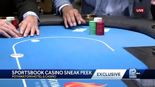 Sneak peek Potawatomi Casino and Hotel Sportsbook poker tables [upl. by Oliver870]