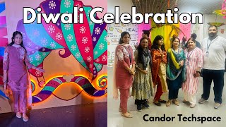 Candor Techspace Diwali Celebration  Office Diwali Party🪔  Candor  Techspace 👩‍💼🏢 [upl. by Sneve]