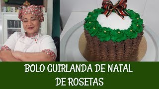 BOLO GUIRLANDA DE NATAL DE ROSETAS [upl. by Aiuqenehs131]