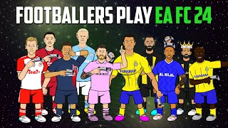 🎮FOOTBALLERS PLAY EA FC 24🎮 Ronaldo Messi Neymar Haaland and more Frontmen 63 [upl. by Yzus]