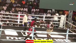 Bukom Banku’s son Ambitious Tilapia TKO Nigeria boxer Jireh Yakubu  Full Fight Abu Kamoko win [upl. by Stannwood348]