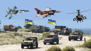 Irani Fighter Jets Drone amp Helicopters Attack on Israeli Army Weapons Convoy Jerusalem  GTA V [upl. by Trinee]