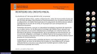 Reintegro del Crédito Fiscal [upl. by Cleodel734]