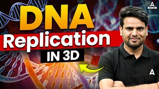 The Replication of DNA Class 12  DNA Replication 3D Animation  DNA Structure amp Process in Hindi [upl. by Gautea]