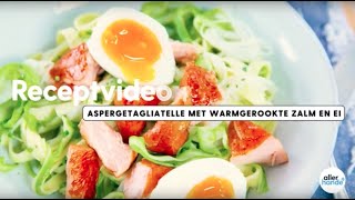 Tagliatelle van asperges met zalm en ei  recept  Allerhande [upl. by Johnette]