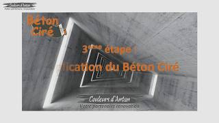 Video Application Béton Ciré Couleurs dAntan® Salle de Bain [upl. by Rubma]