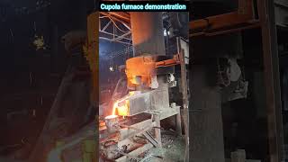 See practical demonstration of Pouring molten metal into Crucible from cupola [upl. by Agon100]