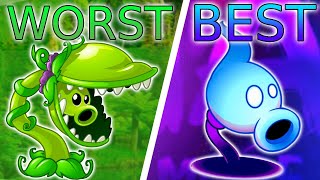 Ranking EVERY Peashooter Worst to Best  Plants Vs Zombies 2 [upl. by Naihr]