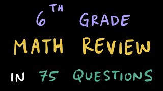 6th Grade Math Final Review 75 Questions with PDF Link in Description [upl. by Orpha]