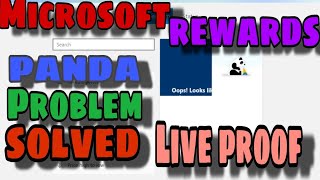 Microsoft rewards panda problem solved microsoftrewards microsoft [upl. by Rimaa]