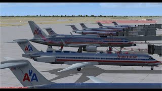 Dallas Ft Worth Intl KDFW to Anchorage Stevens Intl PANC FSX QW American B757 200 Wing View [upl. by Wohlen127]