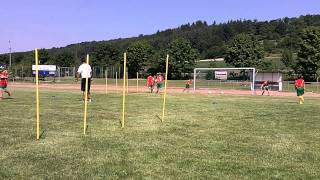 Torschuss Training Teil 1 INTERSPORT kicker Fußballcamp Heideck [upl. by Gabie]