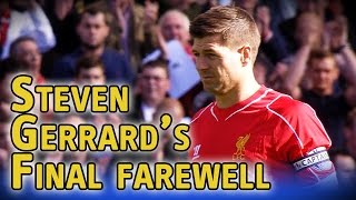 Steven Gerrard walks onto Anfield pitch for final time to an amazing response from fans [upl. by Fahey769]