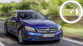 Mercedes C220d 4Matic 2019 acceleration 060 mph 0100 kmh 0200 kmh  1001cars [upl. by Ebaj]