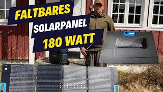 Faltbares Solarpanel für den Balkon Camping und unterwegs  GlamPiece 180 Watt [upl. by Alor]