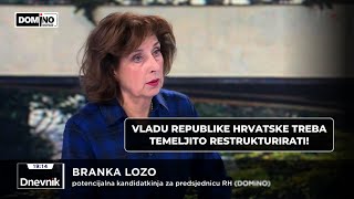 Branka Lozo Vladu Republike Hrvatske treba temeljito restrukturirati [upl. by Teillo984]