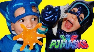 PJ Masks CATBOY STUCK In Night Ninja STICKY SPLATS amp Gekko Saves The Day [upl. by Oletha175]