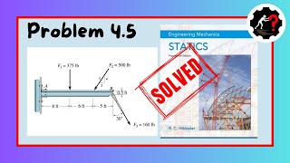 Problem 45  Engineering Mechanics Statics [upl. by Mosa]