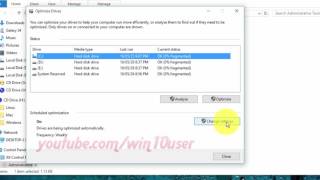 Windows 10  How to Change Schedule Defragment [upl. by Irrac161]