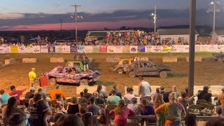 72422 Menard County Fair Demo Derby Semi Stock [upl. by Nnylsaj]