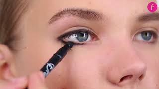 Classic Smokey Eyes 2 minutes  Applying smokey eye makeup with the pencil eyeliner [upl. by Etiuqram]