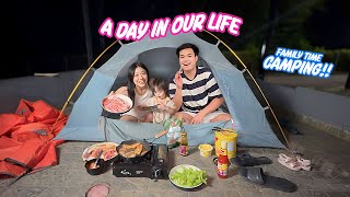 YUKACHAN 24 JAM CAMPING DI DEPAN RUMAH  a day in our life [upl. by Jamnes]