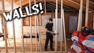 Building the New Walls in our Master Bedroom Renovation [upl. by Brabazon]