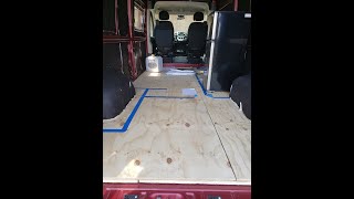 Subfloor installation in Ram Promaster 3500 Extended [upl. by Nnaacissej133]