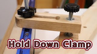 DIY a Hold Down Clamp  TTrack Wood Clamps  Miter Saw Upgrades [upl. by Thacher545]