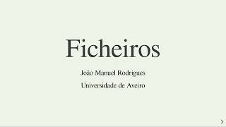 Ficheiros em Python [upl. by Mitzie754]