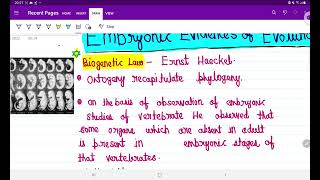 Biogenetic Law evolution neet [upl. by Humble142]